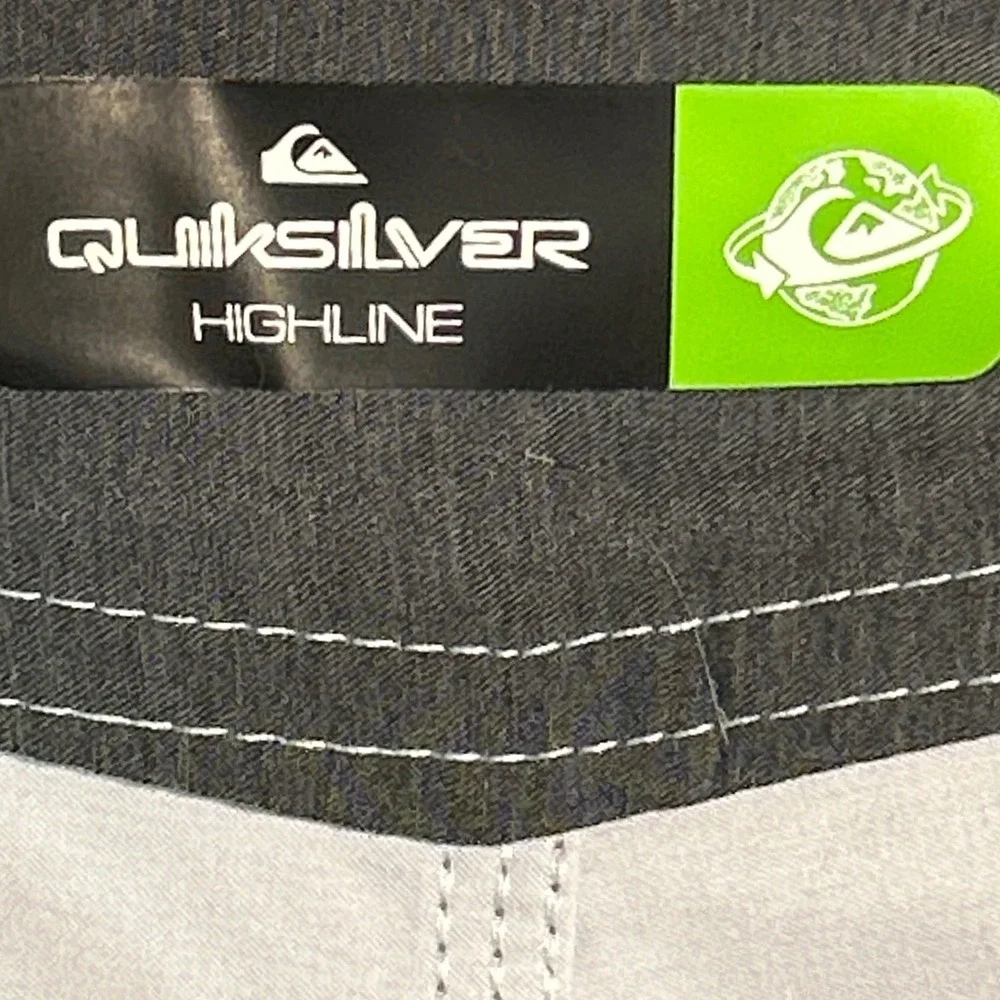 Quiksilver Highline‎ Board Shorts Swim Trunks Blue Turquoise Striped Size 32 EUC